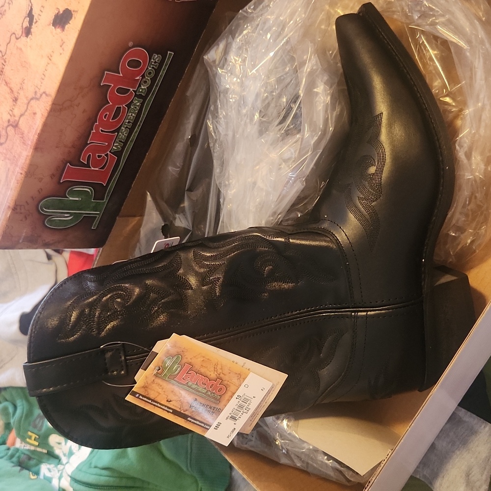 Laredo Black Cowboy Boots